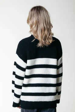 Fashion Colourful Rebel Alba Stripe Knit | Black/white