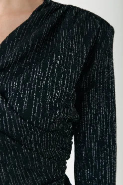 Online Colourful Rebel Bryssa Lurex Dress | Metallic silver Metallicsilver