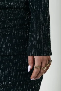 Online Colourful Rebel Bryssa Lurex Dress | Metallic silver Metallicsilver