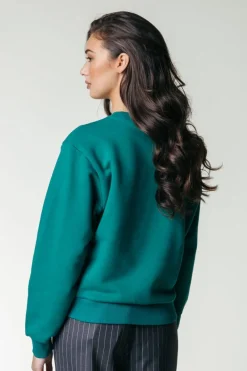 Outlet Colourful Rebel Puff Logo Sweat | Shady Green Shadygreen