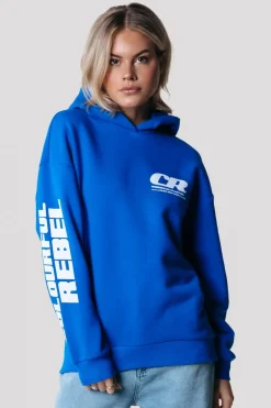 Discount Colourful Rebel Sleeve Logo Hoodie | Deep blue Deepblue