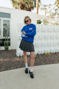 Discount Colourful Rebel Sleeve Logo Hoodie | Deep blue Deepblue