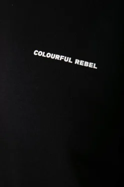 Hot Colourful Rebel CR Back Logo Hoodie | Off black / Washed black