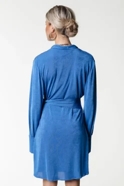 Clearance Colourful Rebel Dorin Uni Wrap Dress | Vallarta Blue Vallartablue