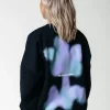 Sale Colourful Rebel Faded Flower Sweat | Black