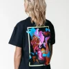 Outlet Colourful Rebel Flower Shapes T-shirt | Black