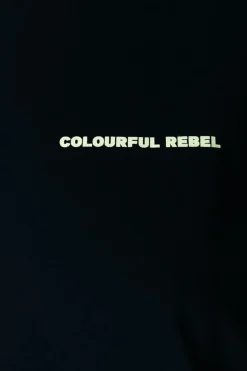 Outlet Colourful Rebel Flower Shapes T-shirt | Black