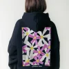 Best Colourful Rebel Flower Square Hoodie | Black