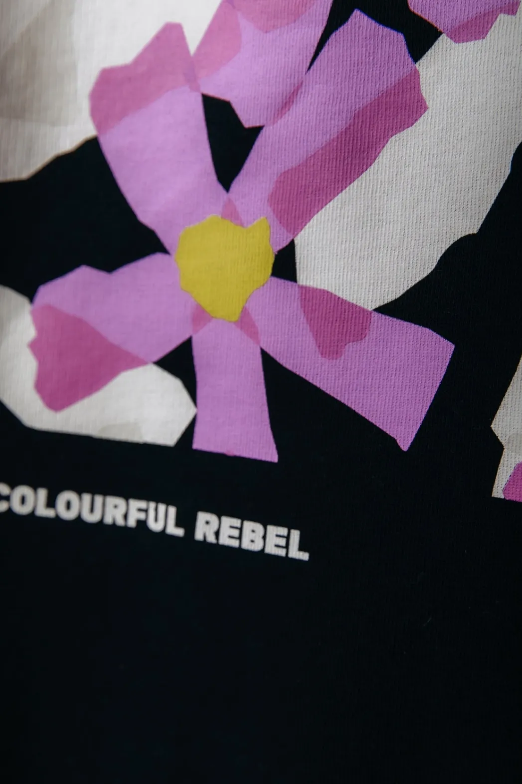 Best Colourful Rebel Flower Square Hoodie | Black
