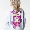 New Colourful Rebel Flower World Tour Sweat | Light grey melange Lightgreymelange