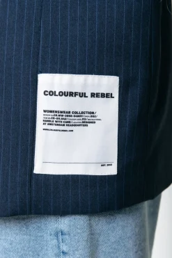 Sale Colourful Rebel Jesra Stripe Blazer | Dark blue Darkblue