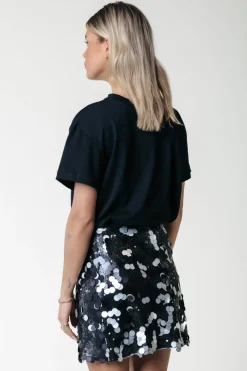 Online Colourful Rebel Jilly Sequins Skirt | Silver grey Silvergrey