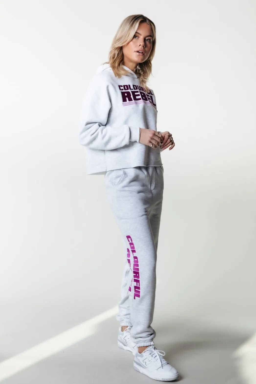 Outlet Colourful Rebel Joelle Logo Jogger Pants | Light grey melange Lightgreymelange