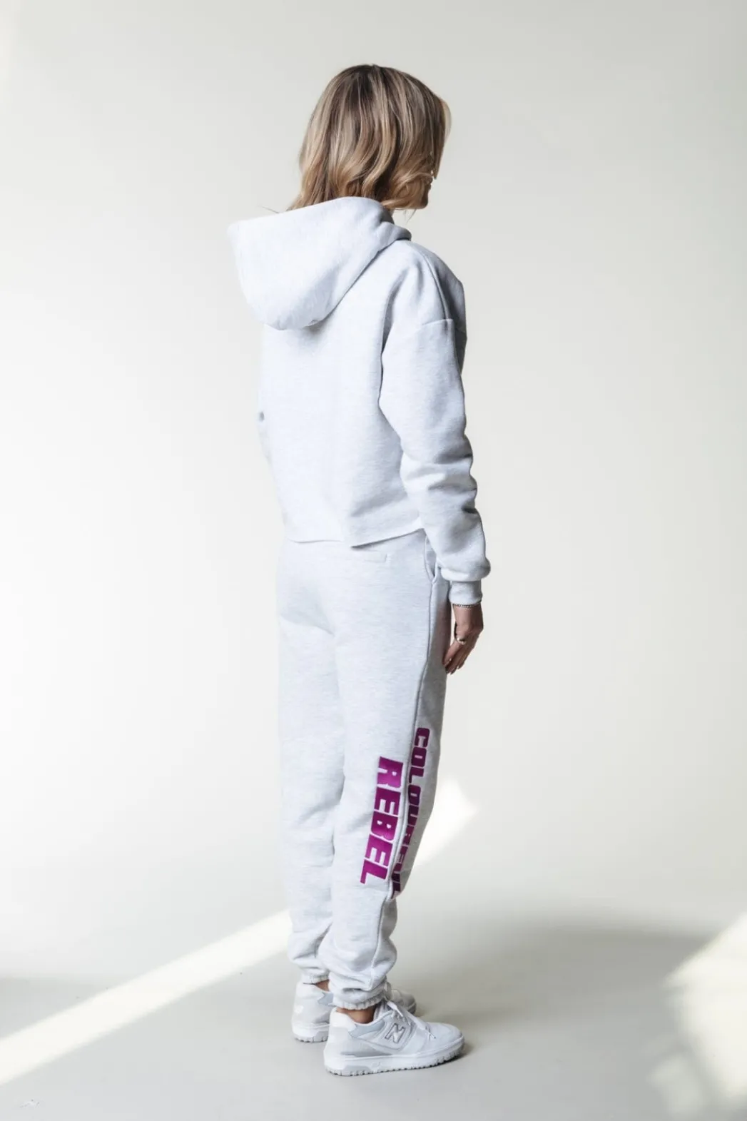 Outlet Colourful Rebel Joelle Logo Jogger Pants | Light grey melange Lightgreymelange