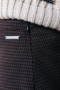 Fashion Colourful Rebel Maeve Check Skirt | Darkest Brown Darkestbrown