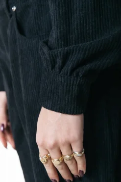 Fashion Colourful Rebel Olle Corduroy Blouse | Black