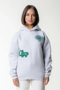 Best Colourful Rebel Racer Logo Hoodie | Light grey melange Lightgreymelange
