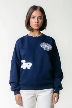 Clearance Colourful Rebel Racer Logo Sweat | Dark Navy Darknavy