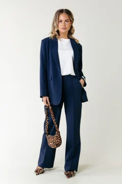 Online Colourful Rebel Rus Straight Pants | Dark Navy Darknavy