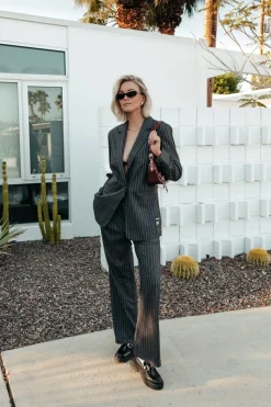 Outlet Colourful Rebel Rus Straight Pants | Dark Anthracite Darkanthracite