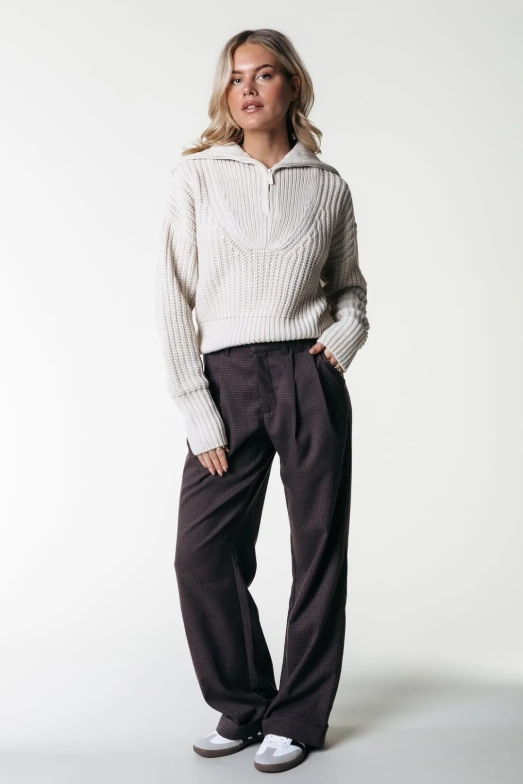 Sale Colourful Rebel Rus Straight Pants | Dark brown Darkbrown