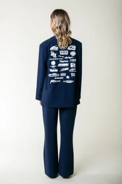 Online Colourful Rebel Rus Straight Pants | Dark Navy Darknavy