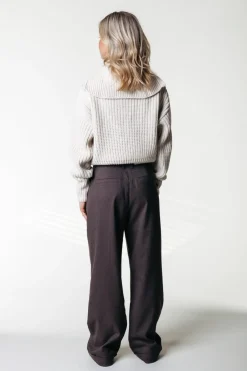 Hot Colourful Rebel Rus Straight Pants | Dark brown Darkbrown