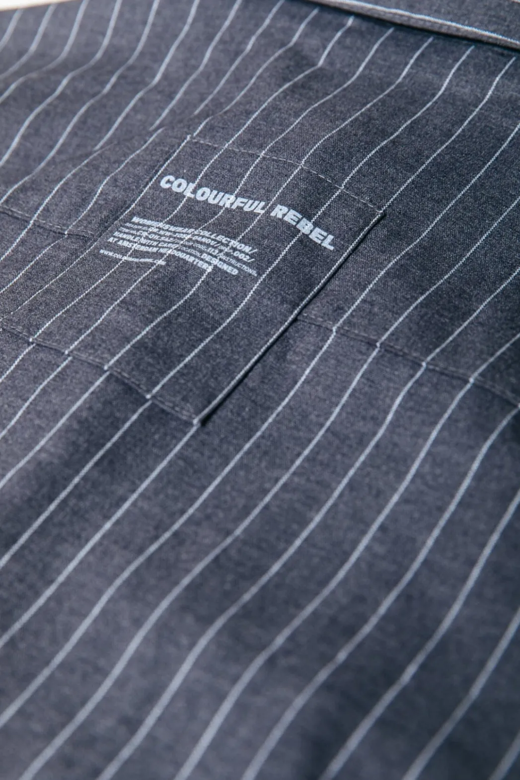 Outlet Colourful Rebel Talia Pinstripe Blouse | Dark Anthracite Darkanthracite