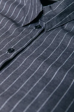 Outlet Colourful Rebel Talia Pinstripe Blouse | Dark Anthracite Darkanthracite