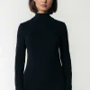 Clearance Colourful Rebel Uni Fitted Turtleneck Top | Black