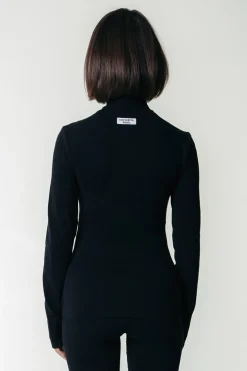 Clearance Colourful Rebel Uni Fitted Turtleneck Top | Black