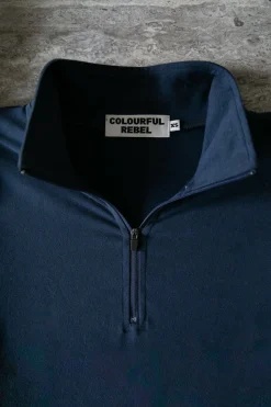 Hot Colourful Rebel Uni Fitted Zip Top | Peacoat Blue Peacoatblue