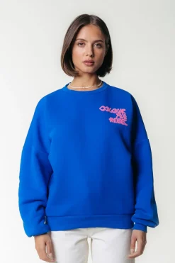 Fashion Colourful Rebel Wave Logo Sweat | Medium blue Mediumblue