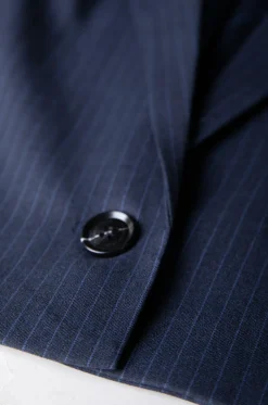 New Colourful Rebel Winoah Stripe Cropped Blazer | Dark blue Darkblue