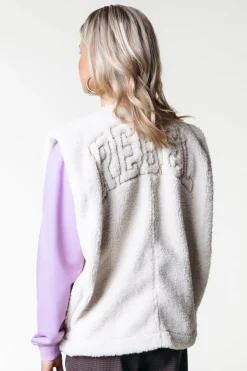 Hot Colourful Rebel Yoni Teddy Gilet | Off white Offwhite