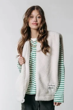 Hot Colourful Rebel Yoni Teddy Gilet | Off white Offwhite